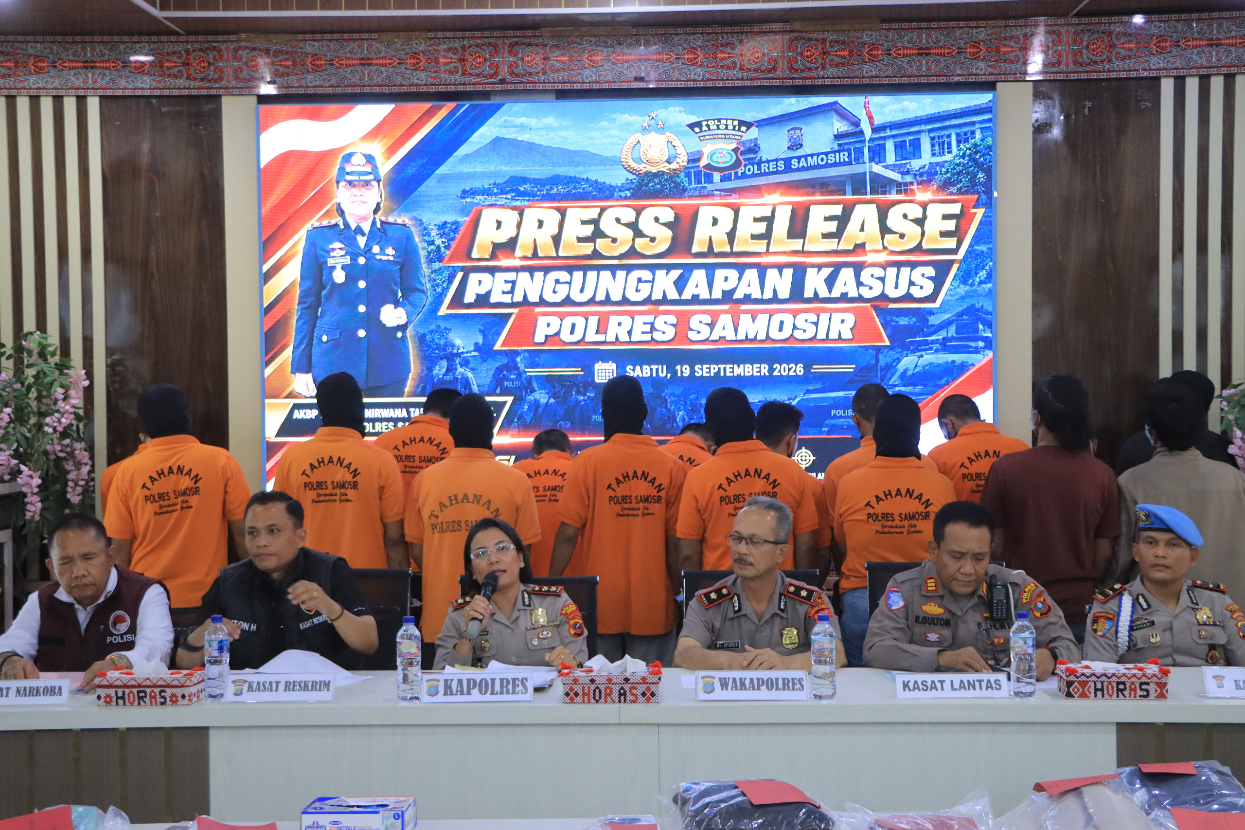Polres Samosir Ungkap Sejumlah Kasus, dari Narkotika hingga Pembalakan Liar dan Pemerasan
