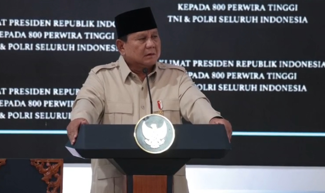 Jelang Dua Tahun Pemerintahan Prabowo Gelar Taklimat Akbar TNI Polri